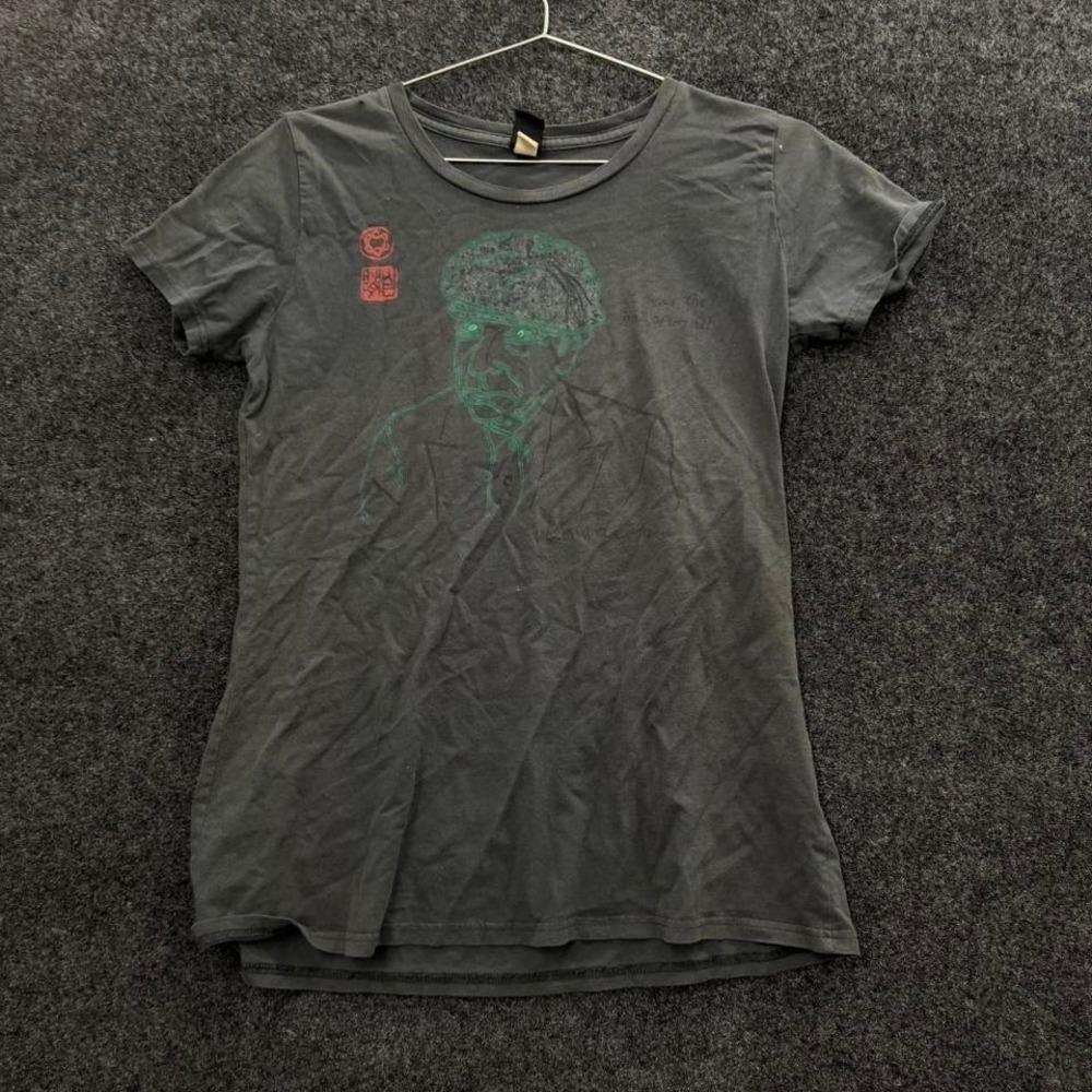 Leonard Cohen Women Vintage Dark Gray t-shirt by Unified Heart Touring Company
